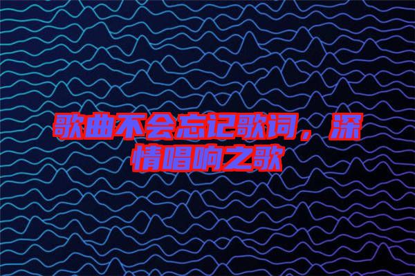 歌曲不會忘記歌詞，深情唱響之歌