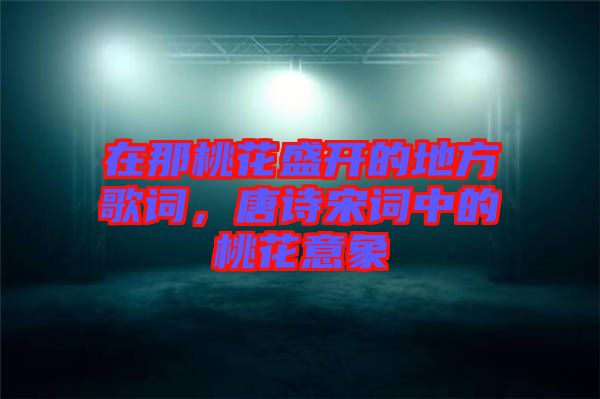在那桃花盛開的地方歌詞，唐詩宋詞中的桃花意象