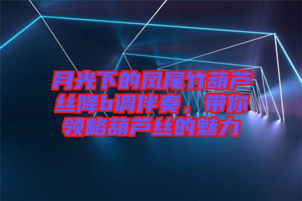 月光下的鳳尾竹葫蘆絲降b調伴奏，帶你領略葫蘆絲的魅力