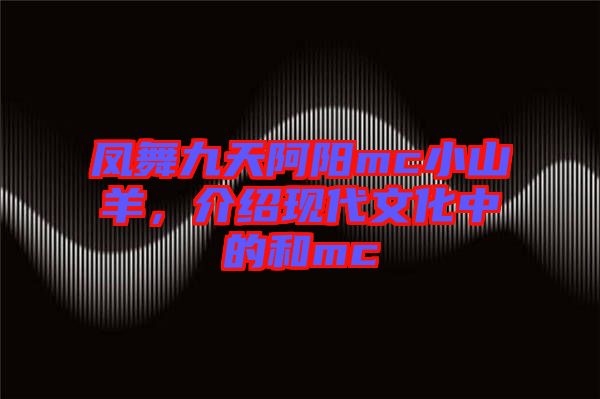 鳳舞九天阿陽mc小山羊，介紹現代文化中的和mc