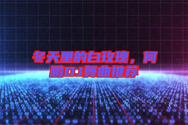 冬天里的白玫瑰，何鵬DJ舞曲推薦