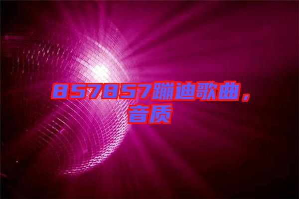 857857蹦迪歌曲，音質(zhì)