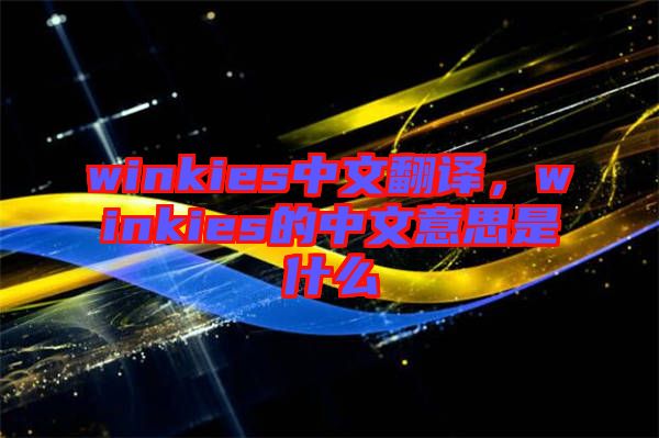 winkies中文翻譯，winkies的中文意思是什么