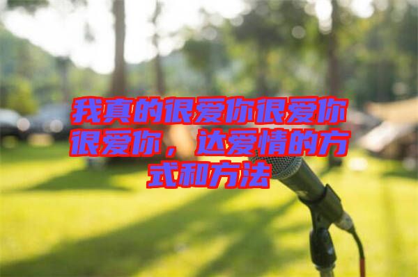 我真的很愛你很愛你很愛你，達愛情的方式和方法