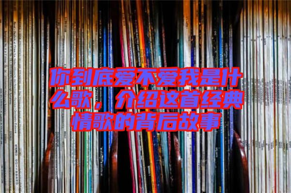 你到底愛不愛我是什么歌，介紹這首經典情歌的背后故事
