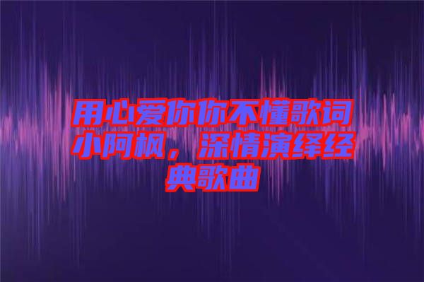 用心愛你你不懂歌詞小阿楓，深情演繹經典歌曲
