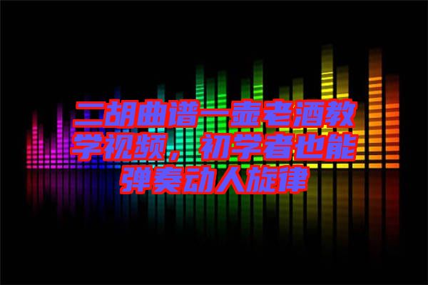 二胡曲譜一壺老酒教學(xué)視頻，初學(xué)者也能彈奏動(dòng)人旋律