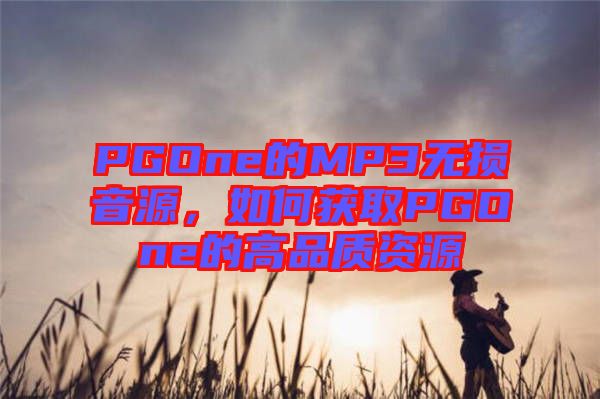 PGOne的MP3無損音源，如何獲取PGOne的高品質資源