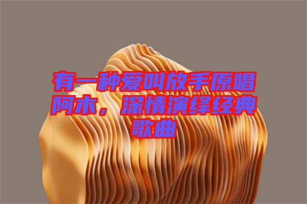 有一種愛叫放手原唱阿木，深情演繹經典歌曲