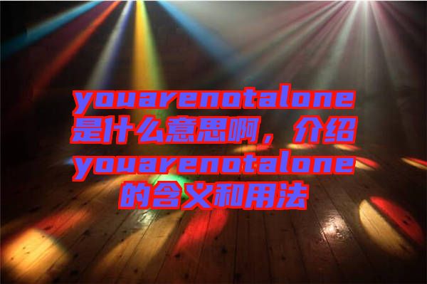 youarenotalone是什么意思啊，介紹youarenotalone的含義和用法