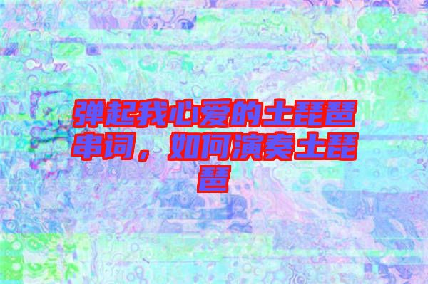 彈起我心愛的土琵琶串詞，如何演奏土琵琶