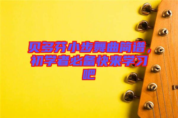 貝多芬小步舞曲簡譜，初學者必備快來學習吧