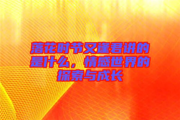 落花時節又逢君講的是什么，情感世界的探索與成長