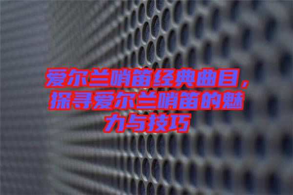 愛爾蘭哨笛經典曲目，探尋愛爾蘭哨笛的魅力與技巧