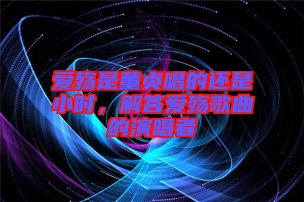 愛殤是董貞唱的還是小時，解答愛殤歌曲的演唱者