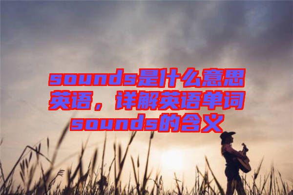sounds是什么意思英語，詳解英語單詞sounds的含義