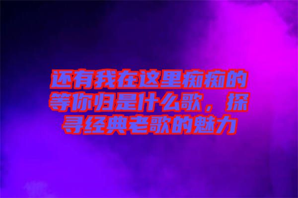 還有我在這里癡癡的等你歸是什么歌，探尋經典老歌的魅力