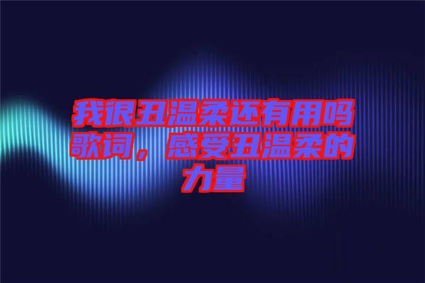 我很丑溫柔還有用嗎歌詞，感受丑溫柔的力量
