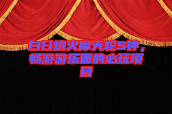 白日焰火摩天輪5鐘，暢游游樂園的必玩項目