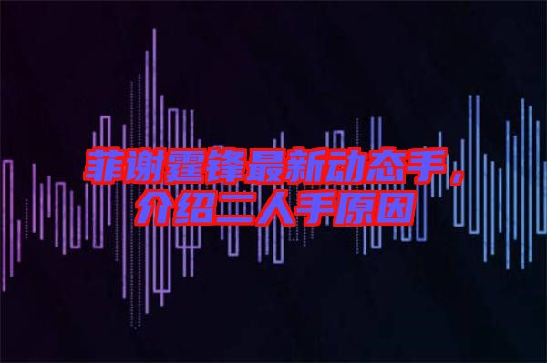 菲謝霆鋒最新動態手，介紹二人手原因