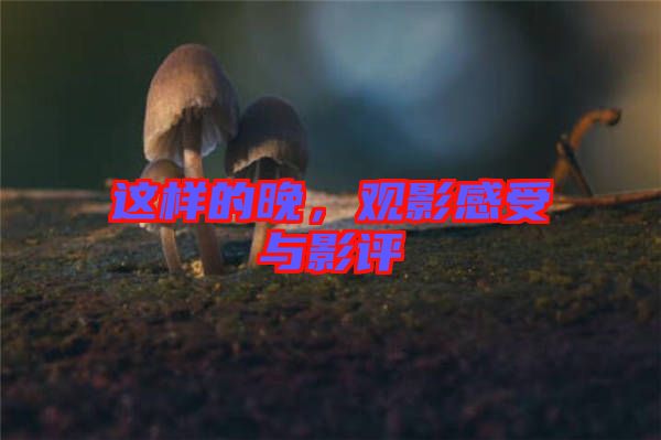 這樣的晚，觀影感受與影評
