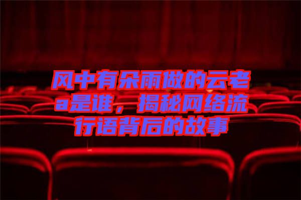 風中有朵雨做的云老a是誰，揭秘網絡流行語背后的故事