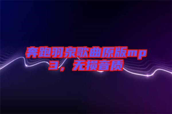 奔跑羽泉歌曲原版mp3，無損音質