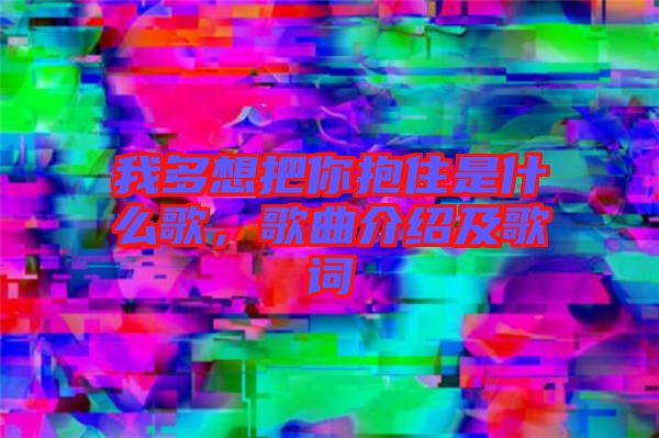 我多想把你抱住是什么歌，歌曲介紹及歌詞