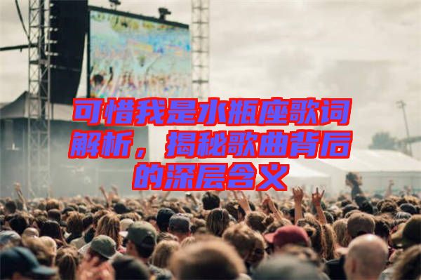 可惜我是水瓶座歌詞解析，揭秘歌曲背后的深層含義