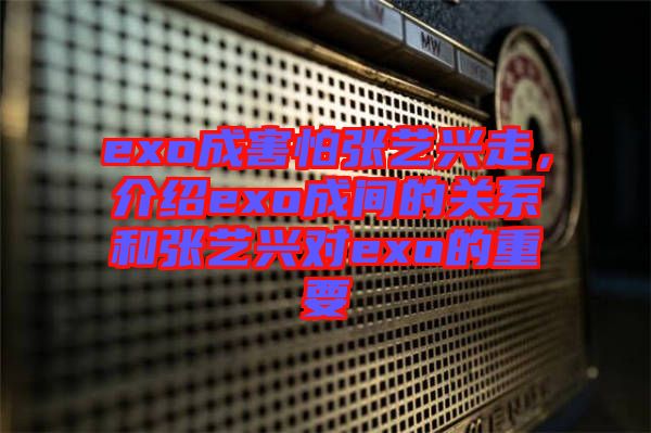 exo成害怕張藝興走，介紹exo成間的關系和張藝興對exo的重要