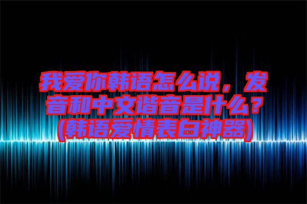 我愛你韓語怎么說，發(fā)音和中文諧音是什么？(韓語愛情表白神器)