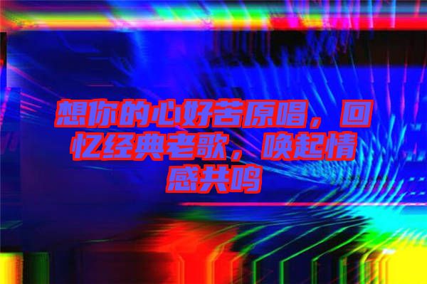 想你的心好苦原唱，回憶經(jīng)典老歌，喚起情感共鳴