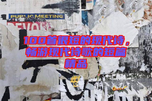 100首很短的現(xiàn)代詩，暢游現(xiàn)代詩歌的短篇精品