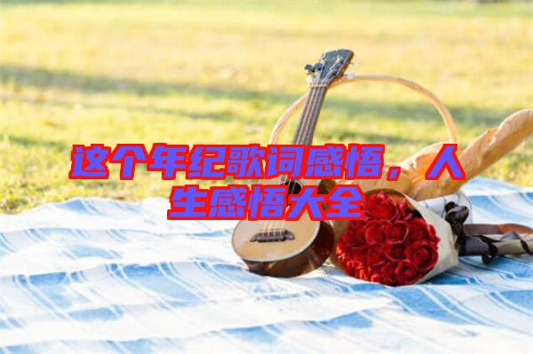 這個年紀歌詞感悟，人生感悟大全