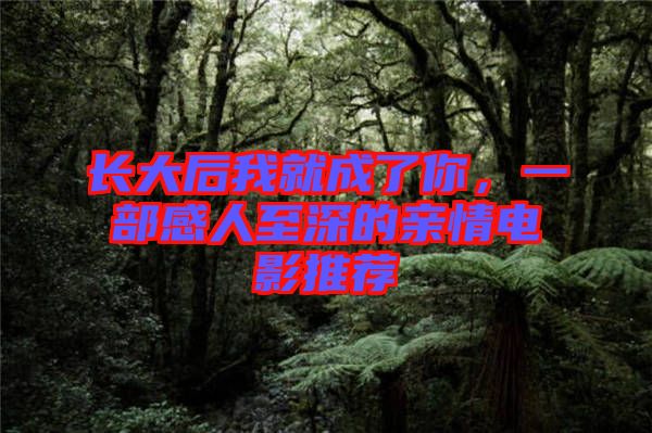 長大后我就成了你，一部感人至深的親情電影推薦